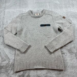 Fjallraven lada round neck sweater men’s size M chalk white thick wool blend